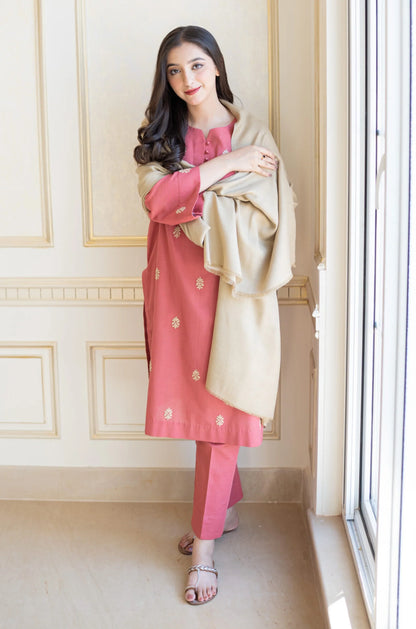 Asling Embroidered Dhanak Three Piece AS-774 Unstiched