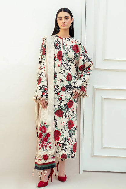 Maria.B Three piece printed karandi Unstiched