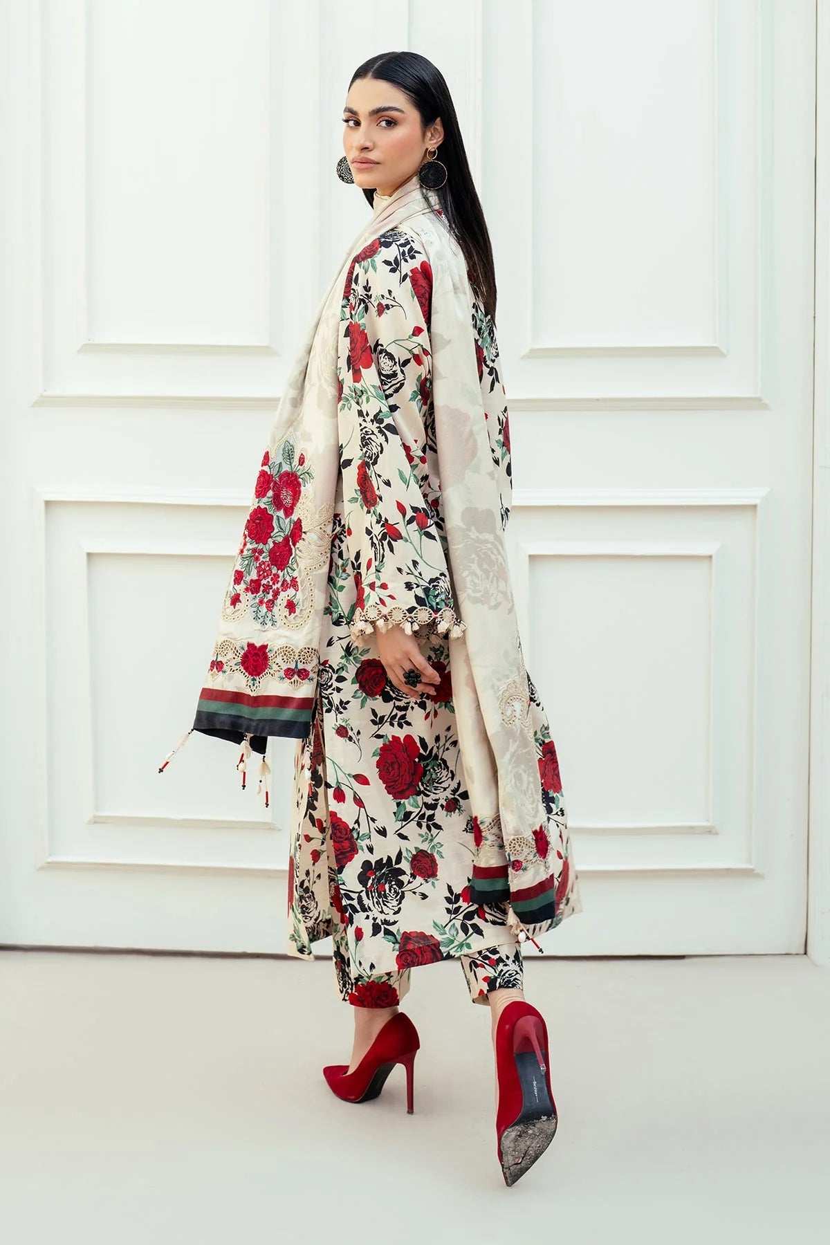 Maria.B Three piece printed karandi Unstiched