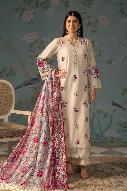 sapphire Embroidered Dhanak Three Piece SP-796 Unstiched