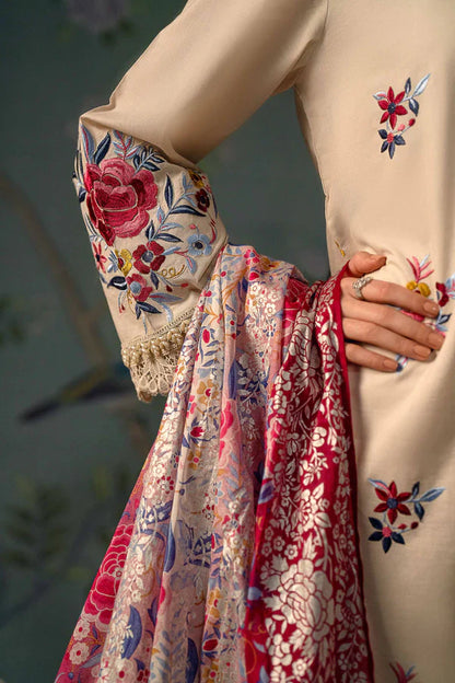 sapphire Embroidered Dhanak Three Piece SP-796 Unstiched