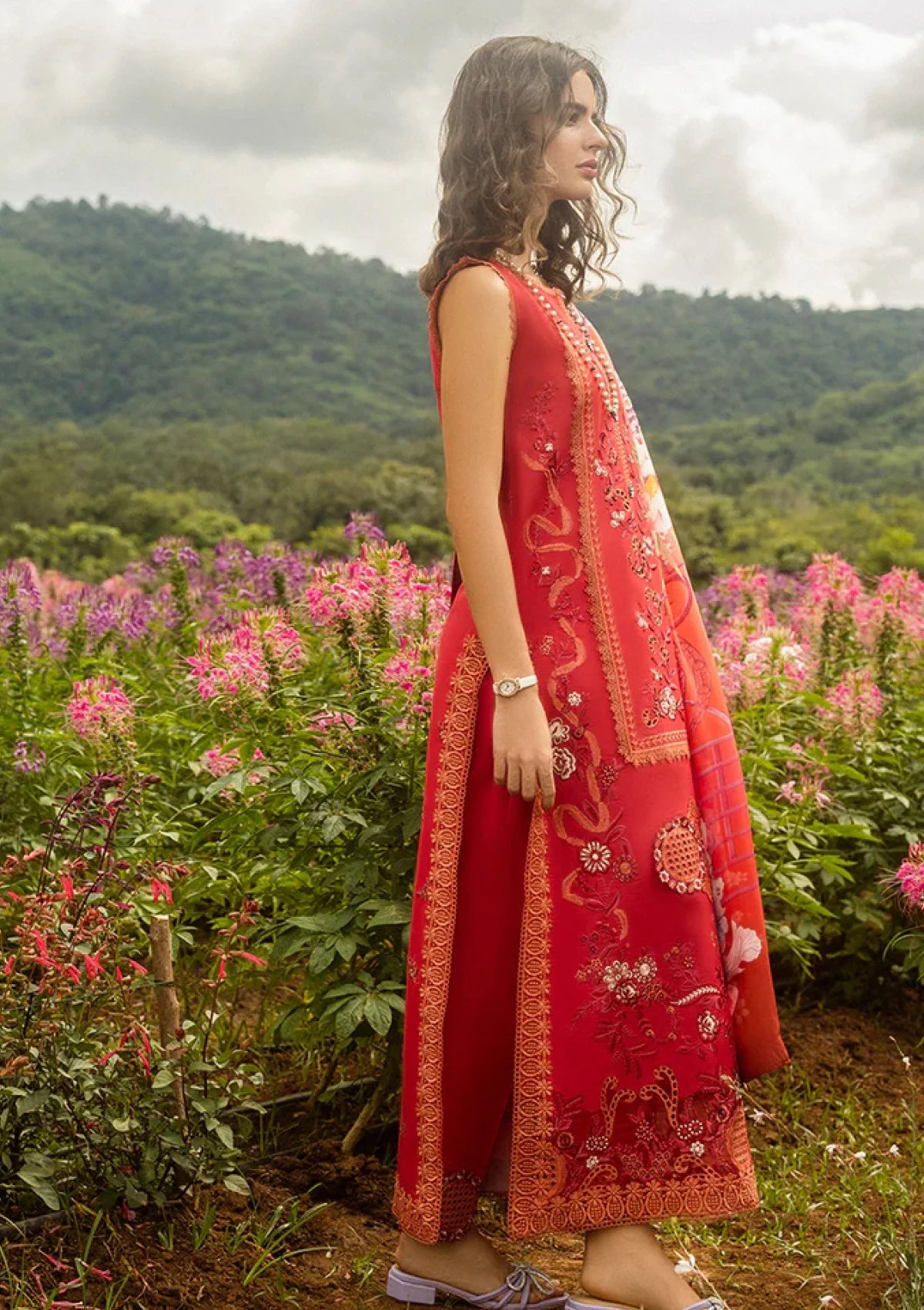 MUSHQ EMBROIDERED LAWN 3PC UNSTICHED