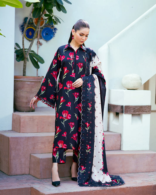 Maria.B Three piece printed karandi Unstiched