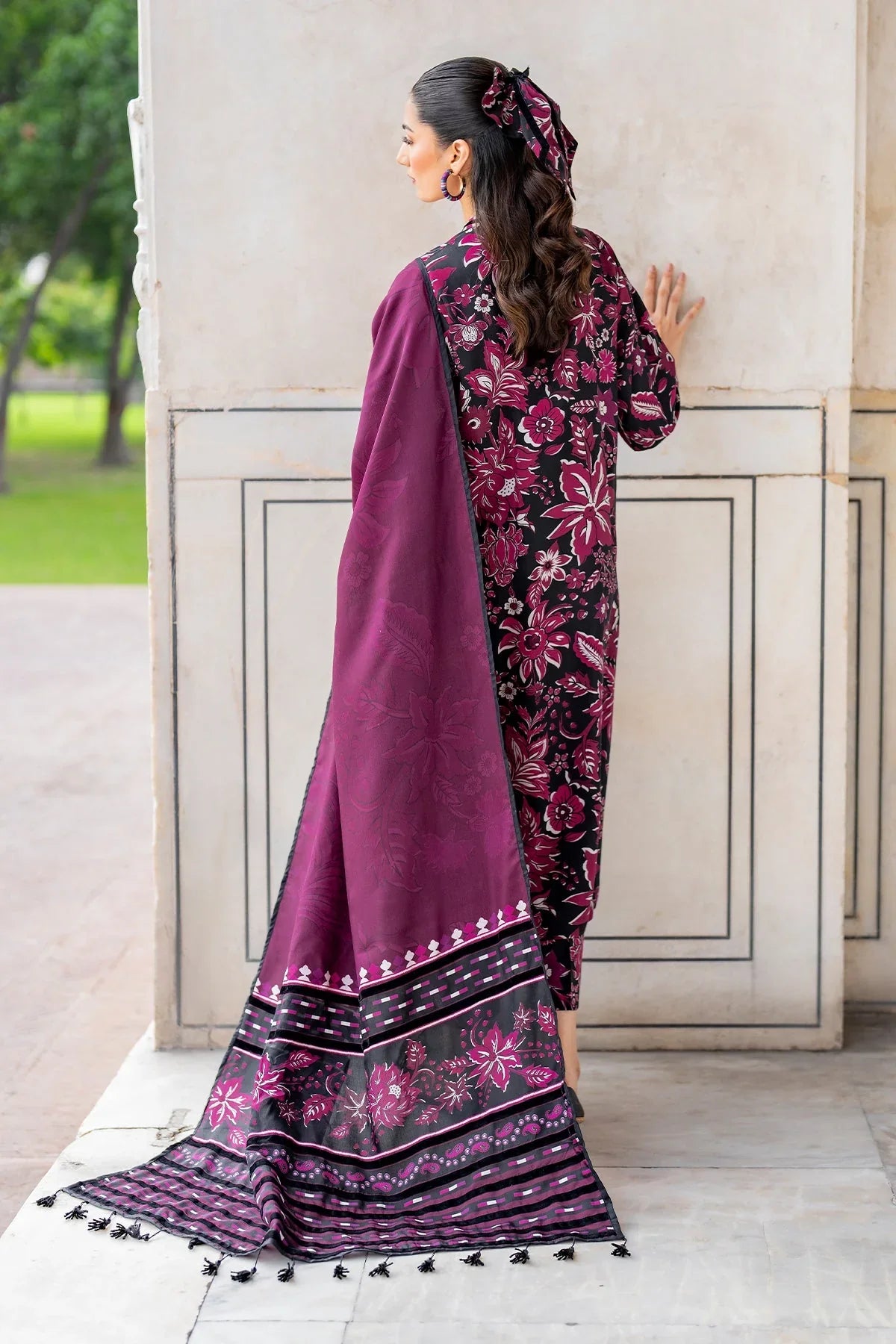 Baroque D-789 3Pc Printed karandi Unstiched