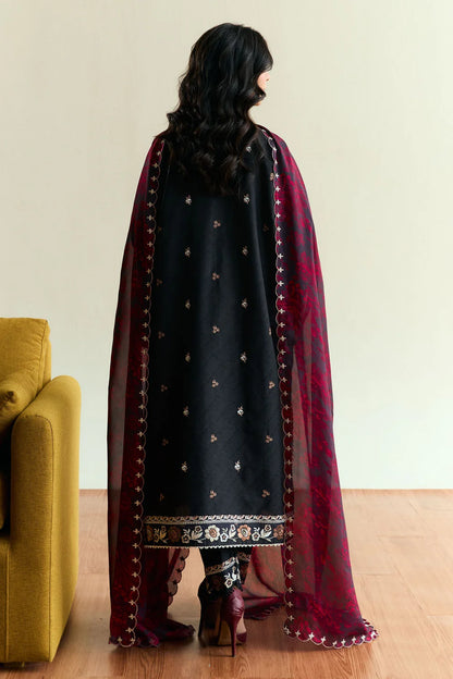 CROSS STICHE EMBROIDERED DHANAK 3PC UNSTICHED