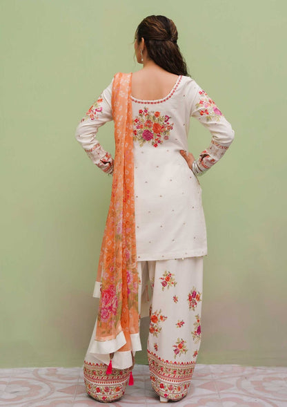 Zara Shahjahan - 3PC EMBROIDERED LAWN SHIRT AND PRINTED DUPPATA WITH TROUSER