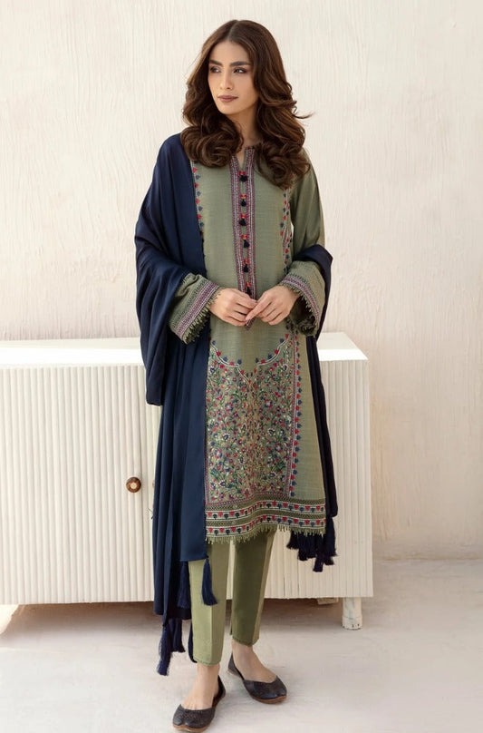 Kayseria Embroidered Dhanak Three Piece SPW-854 Unstiched