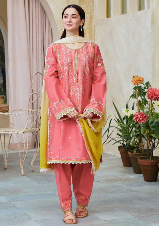 Zara Shahjahan - 3PC EMBROIDERED LAWN SHIRT AND PRINTED DUPPATA WITH TROUSER