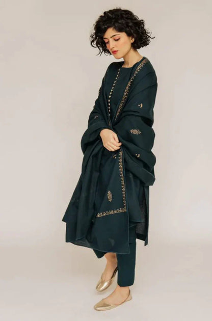 jazminThree Piece Winter Collection J-0758 Unstiched