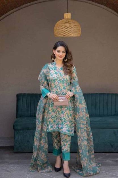 Aiman Closet AC-03 Zinc Printed Airjet Viscous Silk Three Piece Unstiched