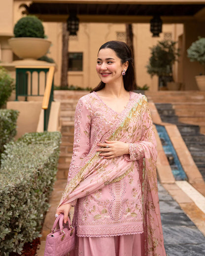 FAIZA SAQLAIN EMBROIDERED LAWN 3PC UNSTICHED