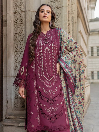 RangRasiya - 3PC Chickenkari Lawn Shirt And Printed Dupatta With Trouser