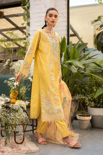MARIA.B EMBROIDERED LAWN 3PC UNSTICHED