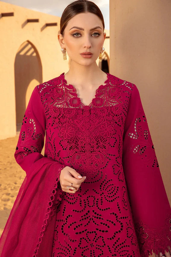 RangRasiya - 3PC Chickenkari Lawn Shirt And Printed Dupatta With Trouser