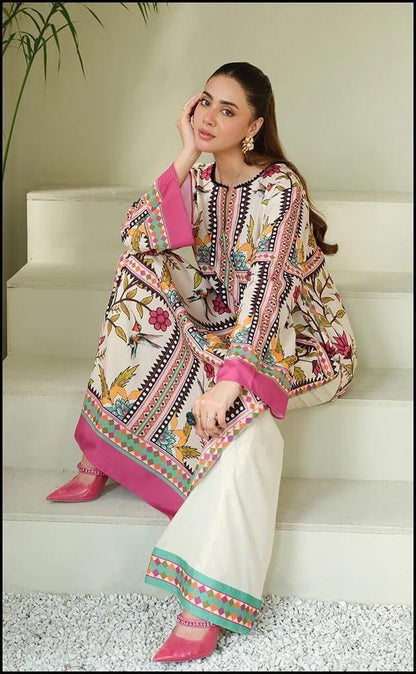 Lulusar NC-506 2PC Shamoz silk shirt & trouser Unstiched