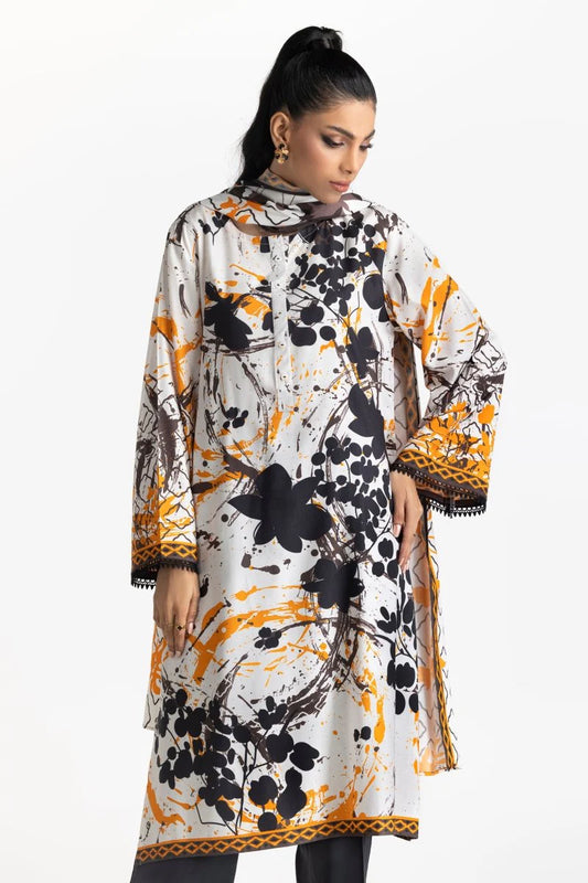 Gul Ahmed-3PC Digital lawn printed shirt Trouser & Duppata