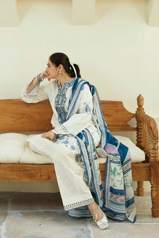 Zara Shahjahan - 3PC EMBROIDERED LAWN SHIRT AND PRINTED DUPPATA WITH TROUSER