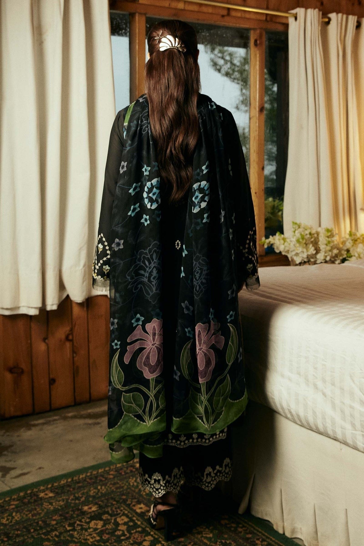 Black lawn dress