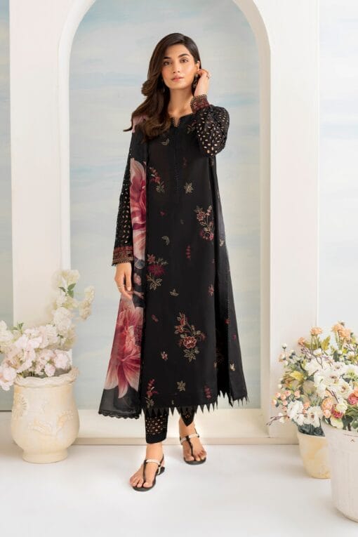 LimeLight - 3PC embroidered Lawn Shirt And Printed Dupatta With Trouser