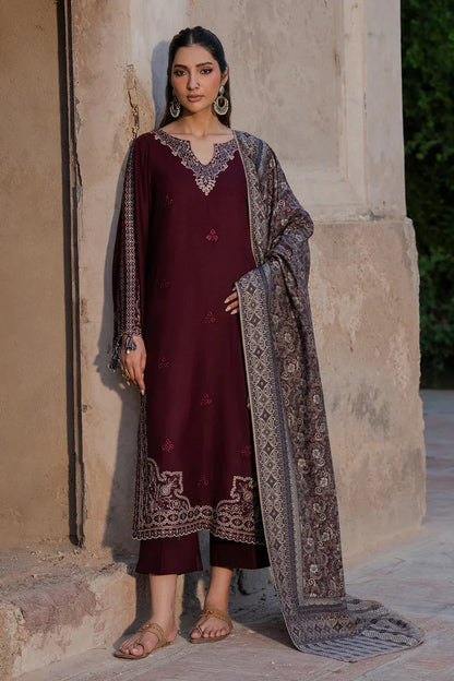 3PC DHANAK EMBROIDERED UNSTCIEHD - MARIA.B
