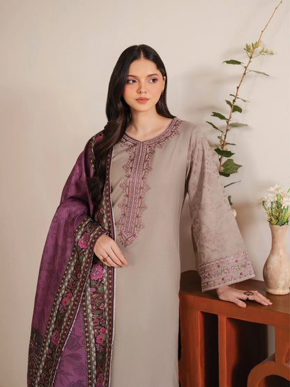 BATIK EMBROIDERED DHANAK 3PC UNSTICHED