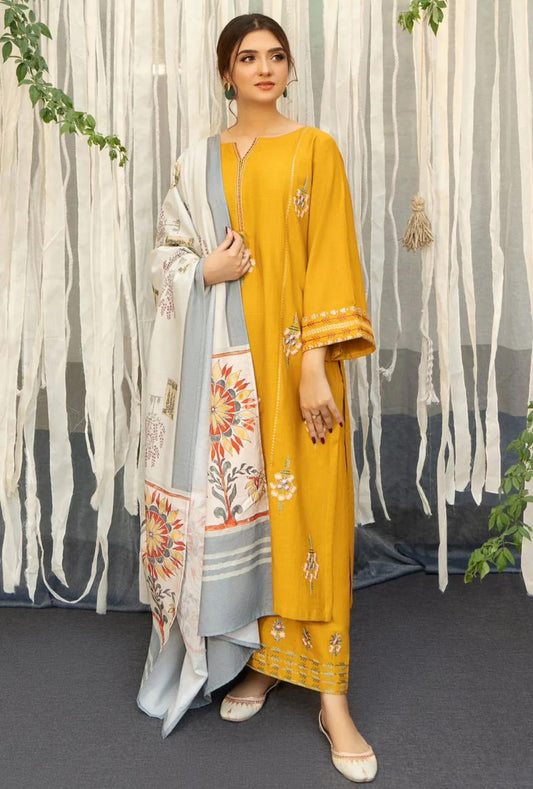 AISLING - 3PC EMBROIDERED LAWN SUIT PRINTED DUPPATA