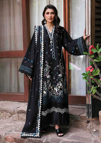 ZARA SHAJAHN-3PC Suite Embroidered shirt &plan trouser with Dhanak shawl Unstiched
