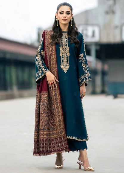 NAYYAB EMBROIDERED DHANAK 3PC UNSTICHED