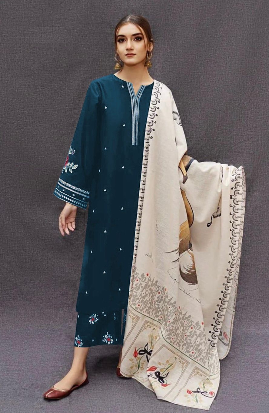 URGE EMBROIDERED LAWN 3PC UNSTICHED