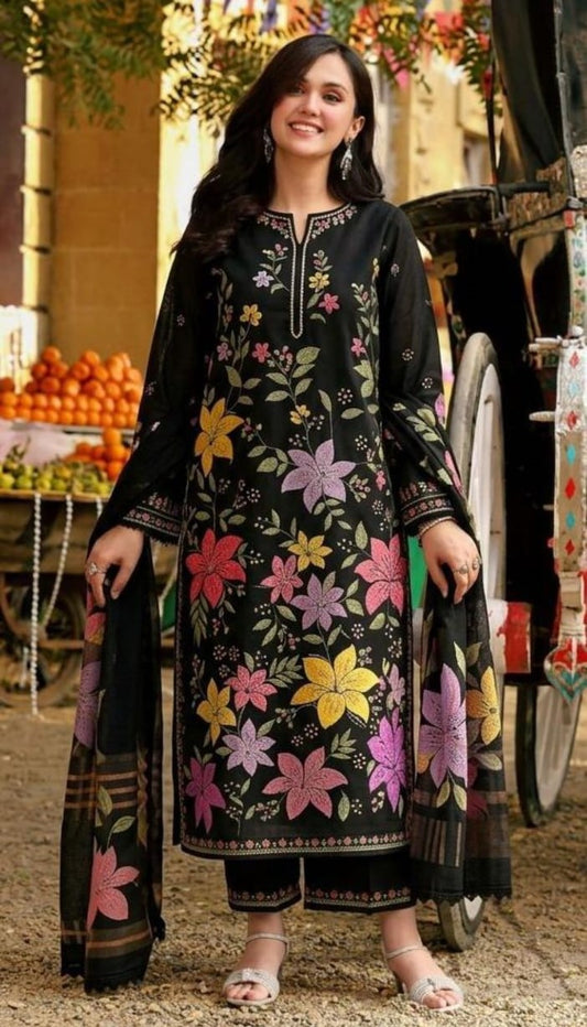 ANEELA'S EMBROIDERED LAWN 3PC UNSTCHED