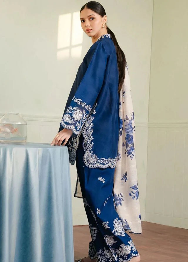 3PC LAWN EMBROIDERED UNSTICHED - ASLING