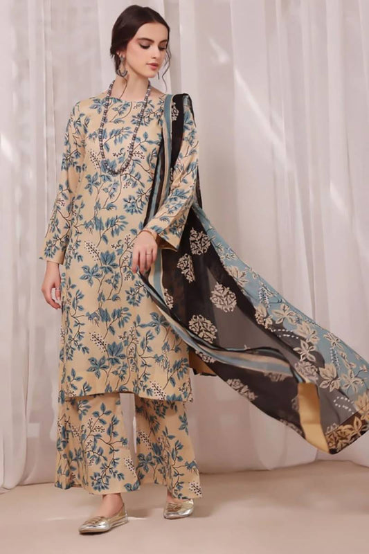 Nayyabcollection-837Printed Airjet Viscous Silk Three Piece Unstiched
