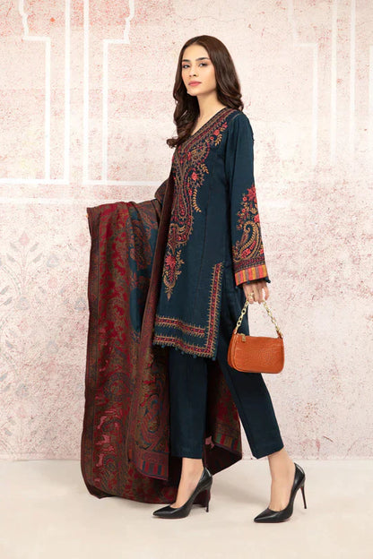 Qalamkar Embroidered Dhanak Three Piece QL-1022 Unstiched