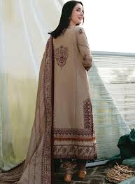 Florent-Embroidered three peice suite and sleeve embroidered &dhanak embroidered shawl