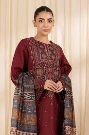 SAPPHIRE EMBROIDERED DHANAK 3PC UNSTICHED