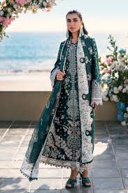 QALMKAR EMBROIDERED LAWN 3PC UNSTICHED