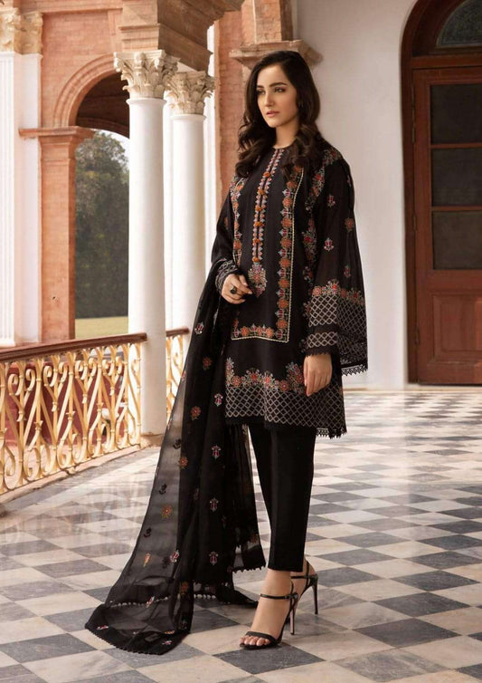Bareeze - 3PC EMBROIDERED LAWN SHIRT AND LAWN DUPPATA WITH TROUSER